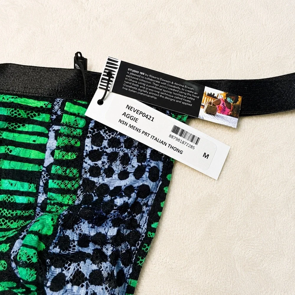 COSABELLA‎ x Studio 189 Men's Printed Italian Thong Aggie - Size M / NWT